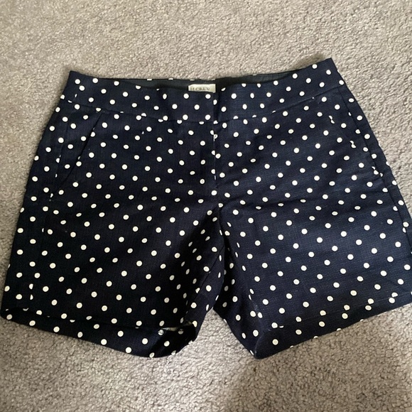 J. Crew Factory Pants - J crew navy polka dot shorts